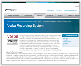 Verba Recording System is VMware Ready